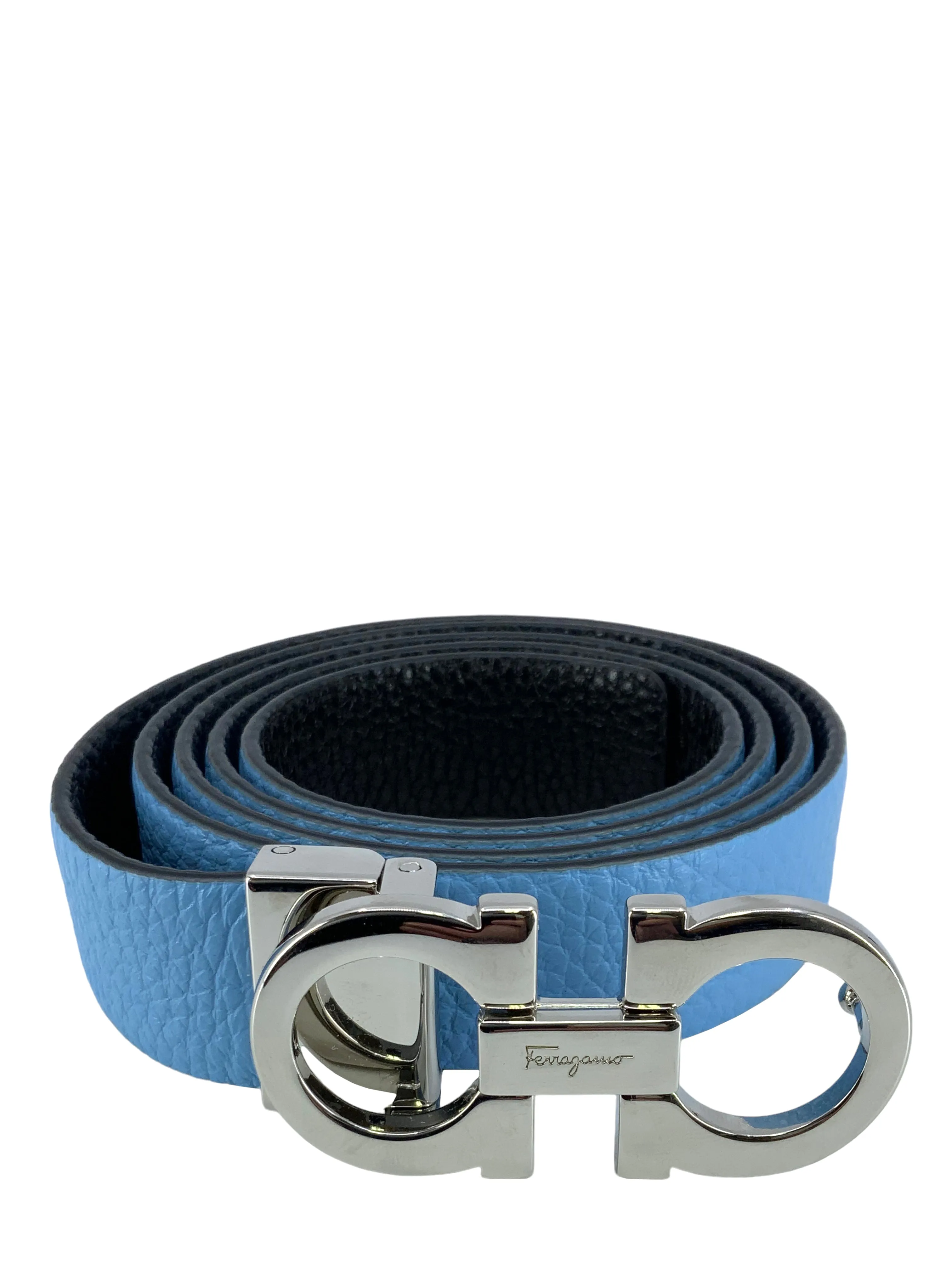 Salvatore Ferragamo Gancini Leather Reversible Belt Size L