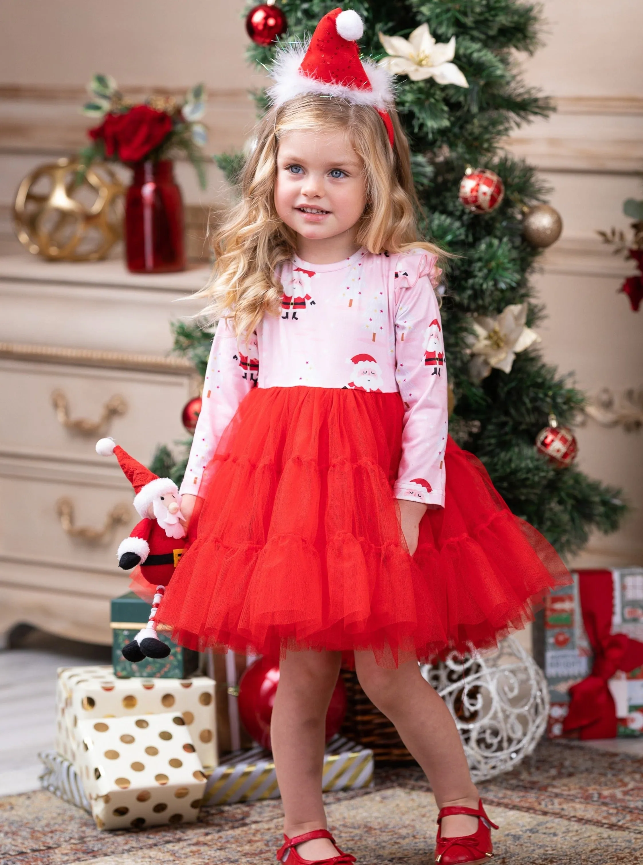 Santa Snow Day Tutu Dress