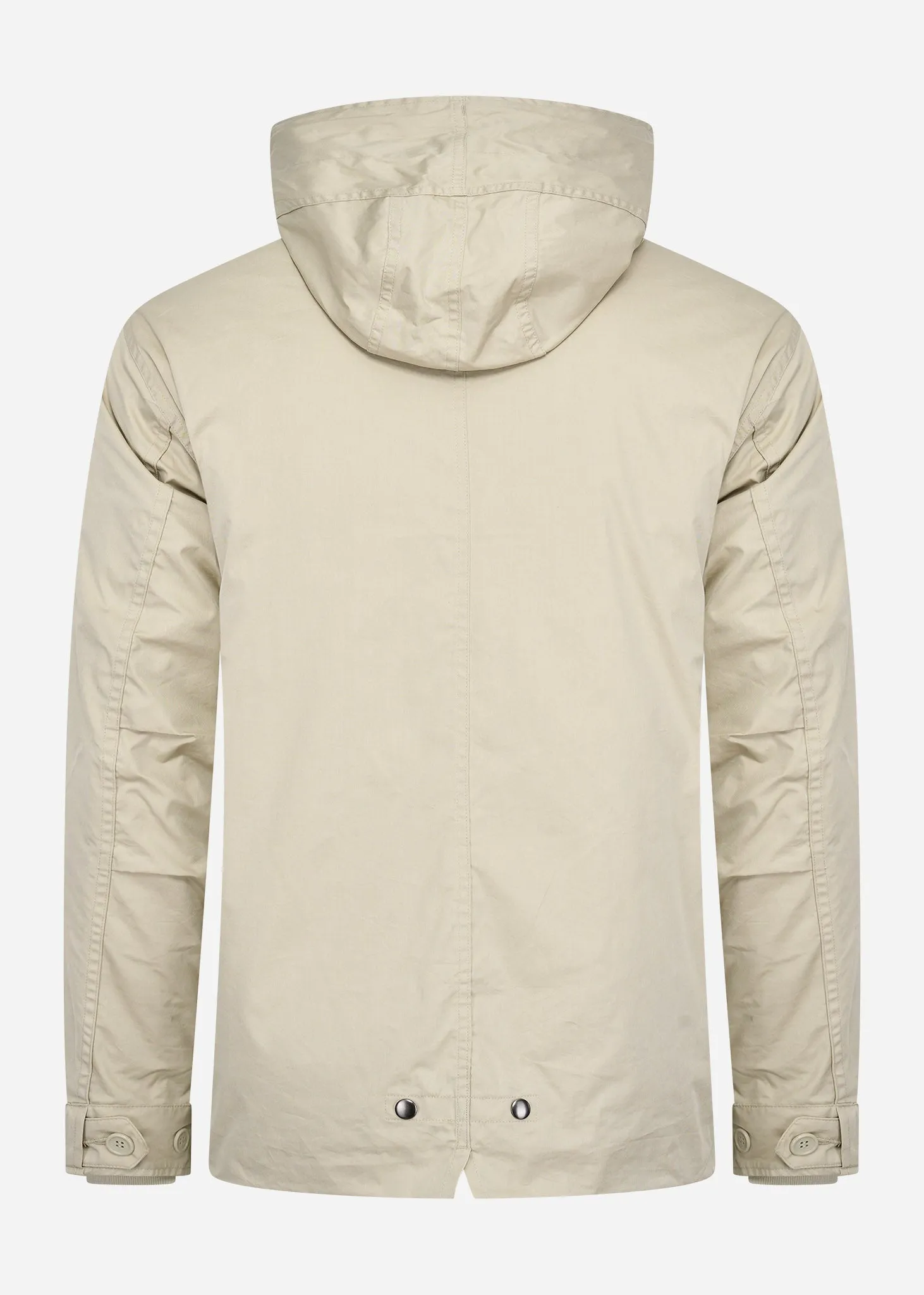 Short padded parka - light oyster