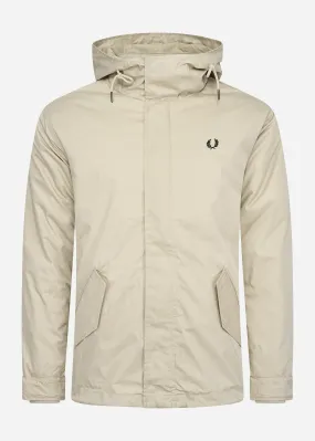 Short padded parka - light oyster