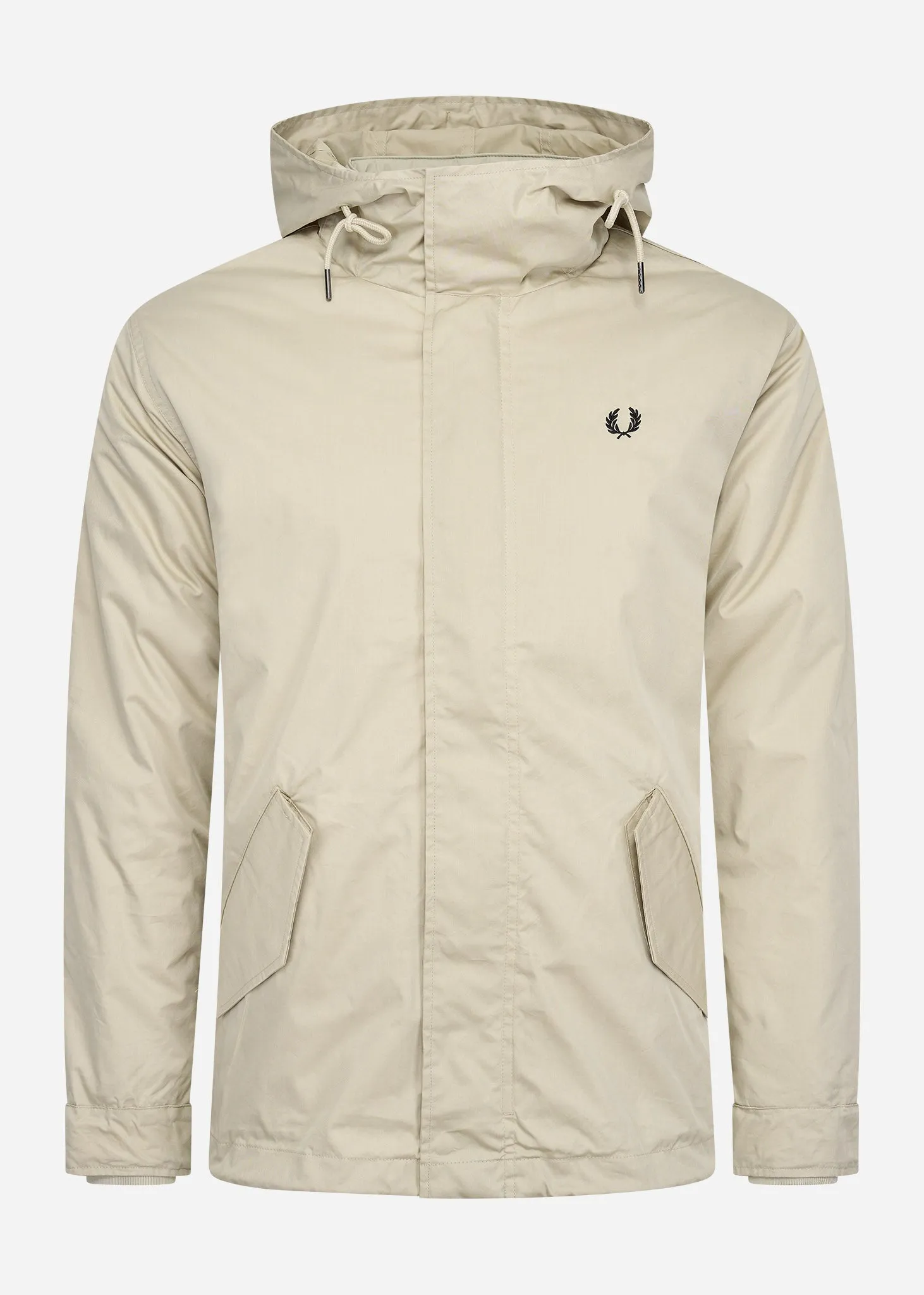 Short padded parka - light oyster