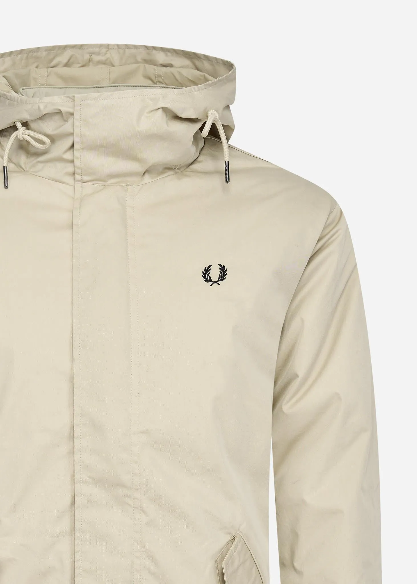 Short padded parka - light oyster