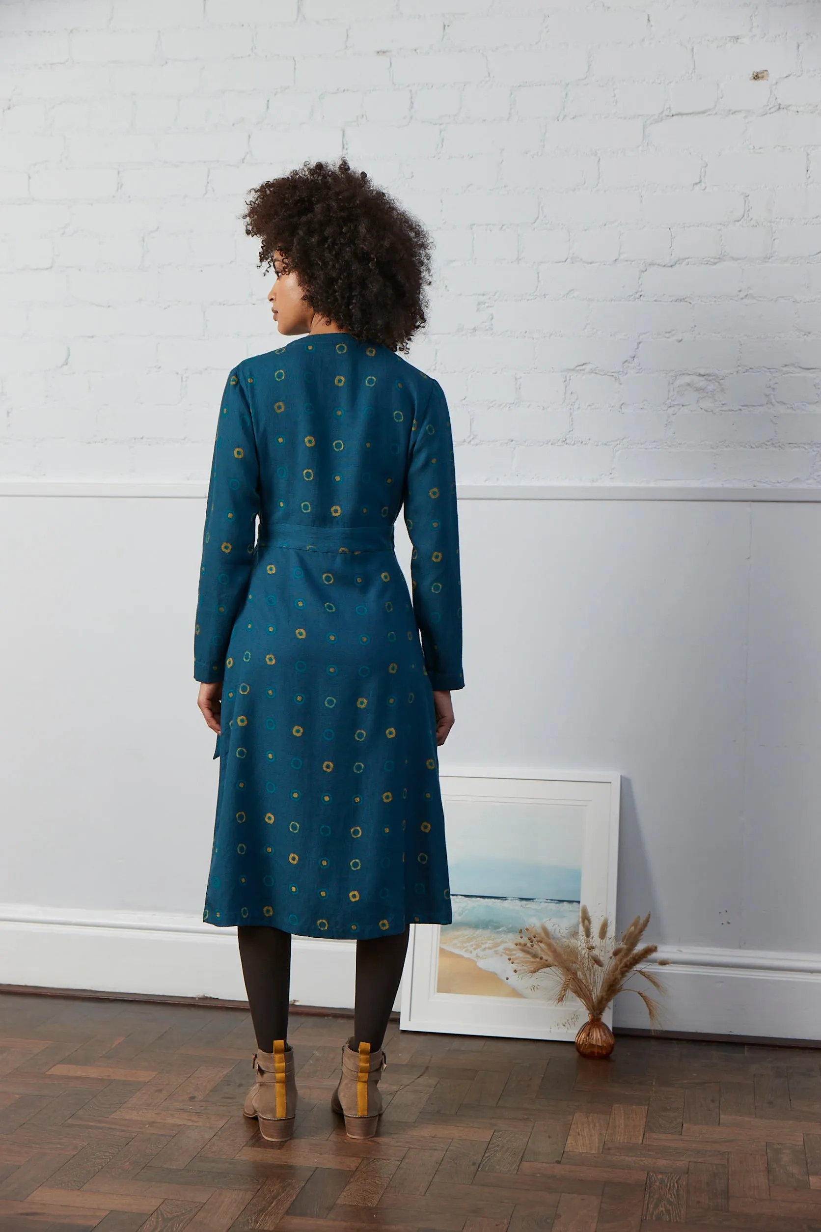 Spot Print Wrap Dress