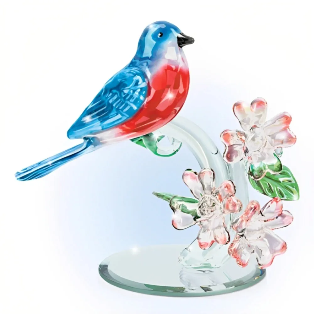 The Bradford Exchange Blue Beauty Bird Nature’s Sparkling Songbirds Crystal Collection  Issue  #3 Sculpture 6-inches