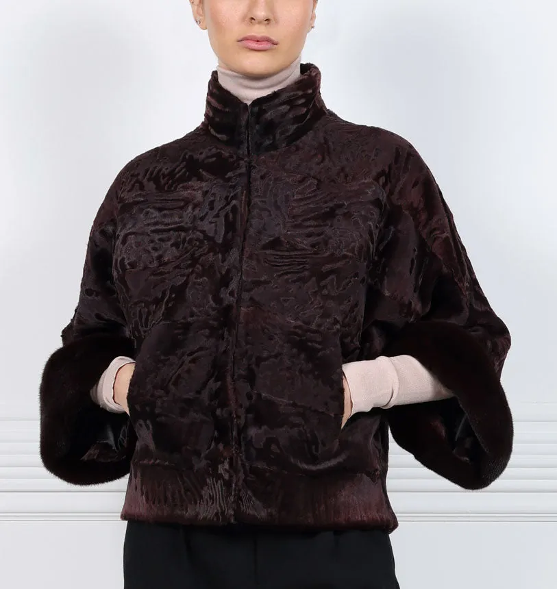 The Chrissy Lamb Jacket with Mink Fur Trim