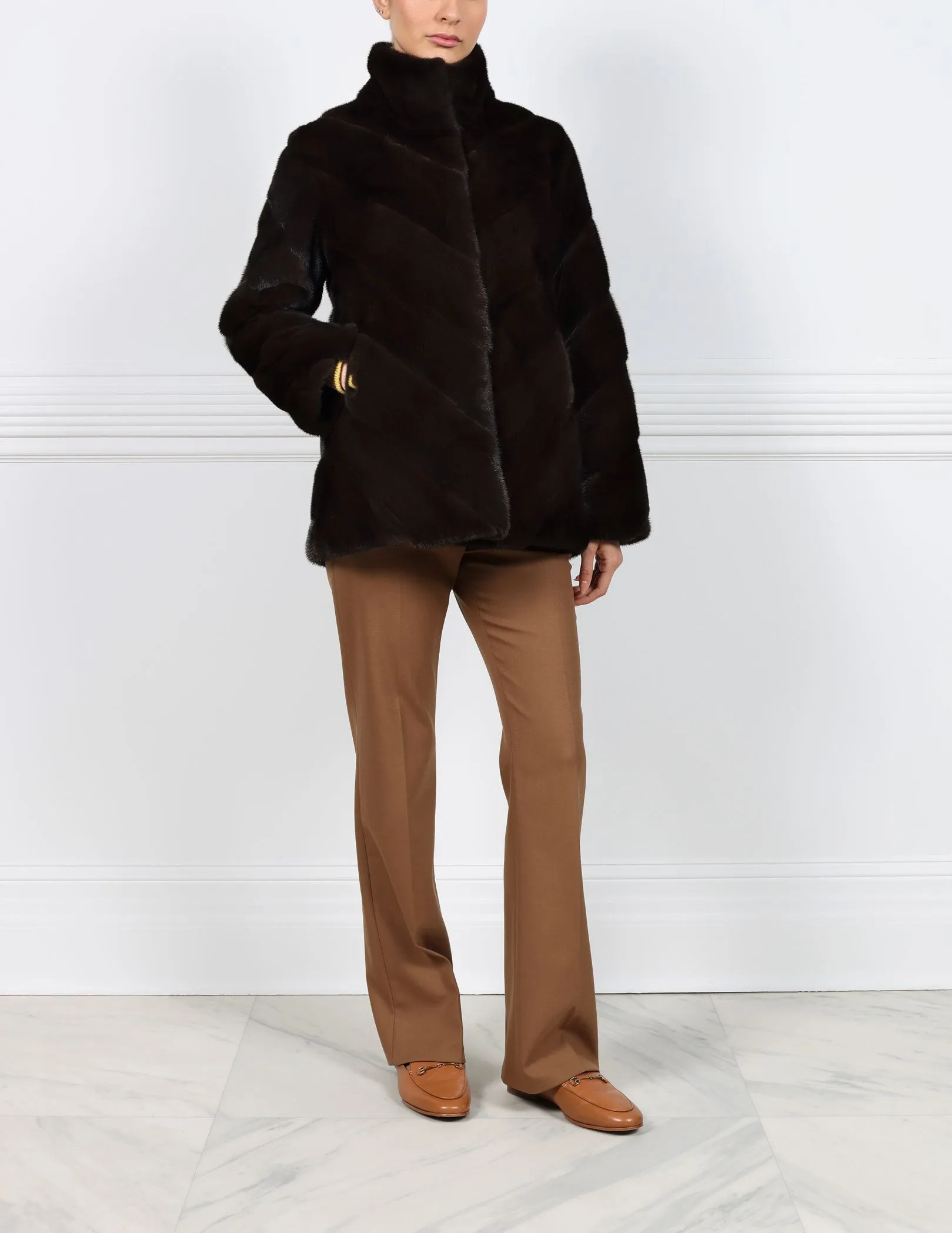 The Keilani Mink Fur & Suede Jacket