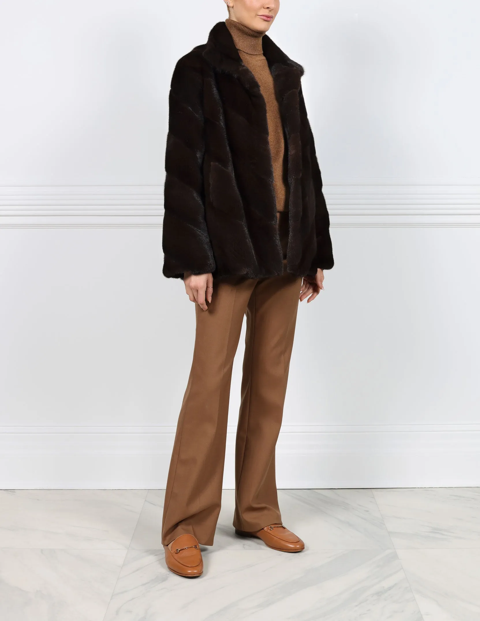 The Keilani Mink Fur & Suede Jacket