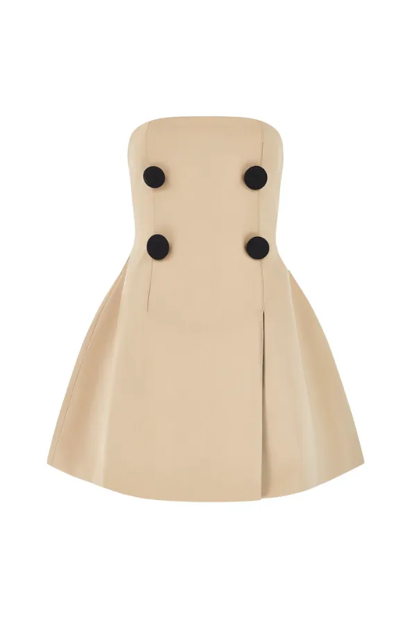 The Ultimate Muse Trench Mini Dress Beige