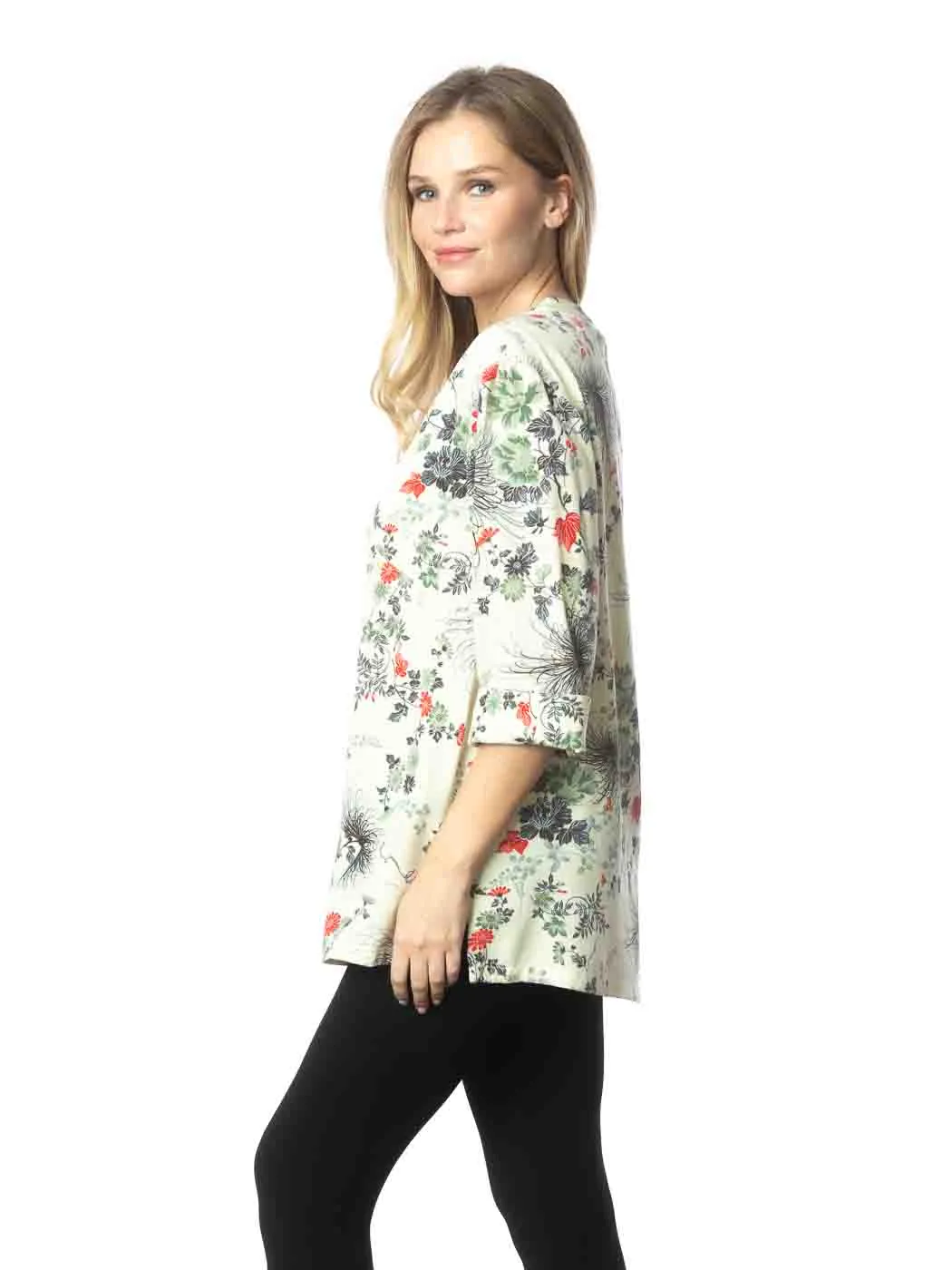 Tianello  TENCEL™ "Passion Flower"   Print   "Diva' Blouse