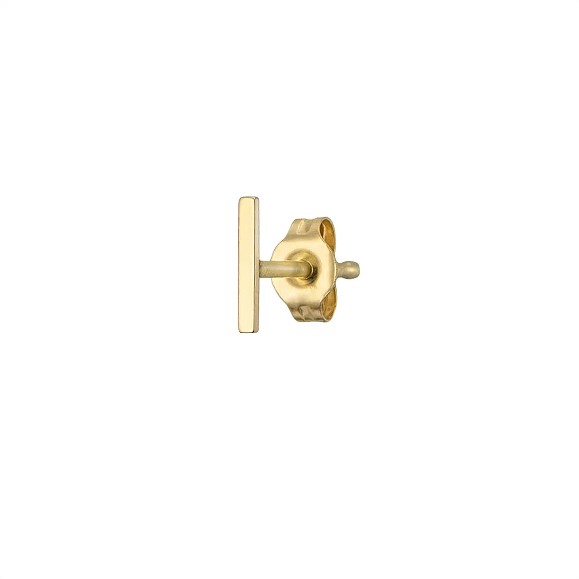 Tiny Bar Studs in 14K Gold