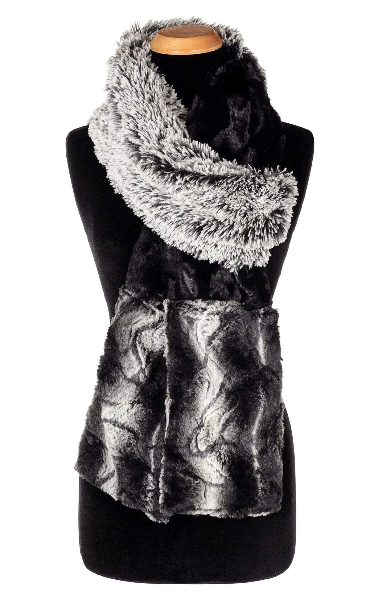 Tri-Color Scarf - Silver Tipped Fox Black / Cuddly Black  / Honey Badger - Sold Out!