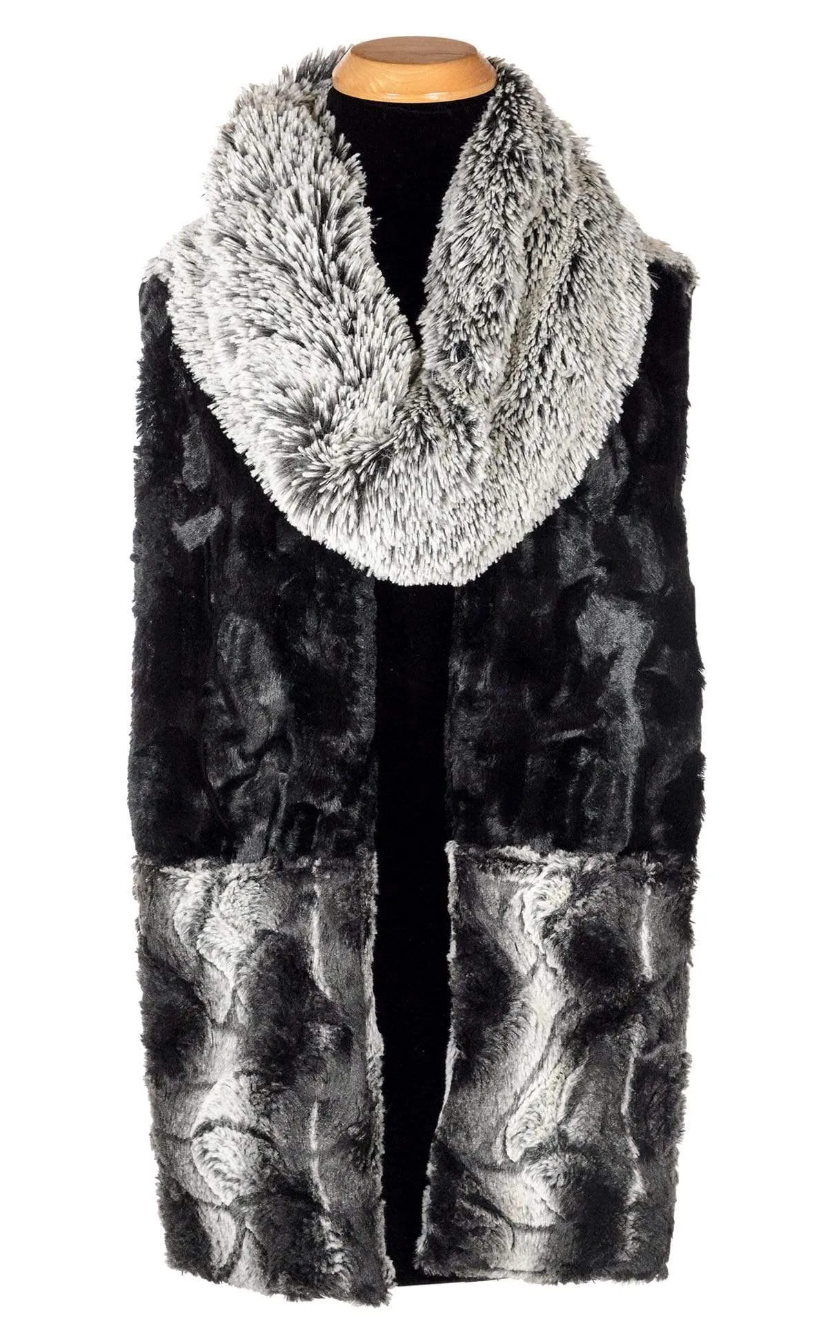 Tri-Color Scarf - Silver Tipped Fox Black / Cuddly Black  / Honey Badger - Sold Out!