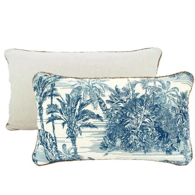 TROPICAL JUNGLE LINEN CUSHION