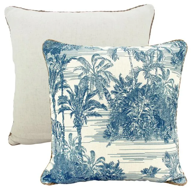 TROPICAL JUNGLE LINEN CUSHION