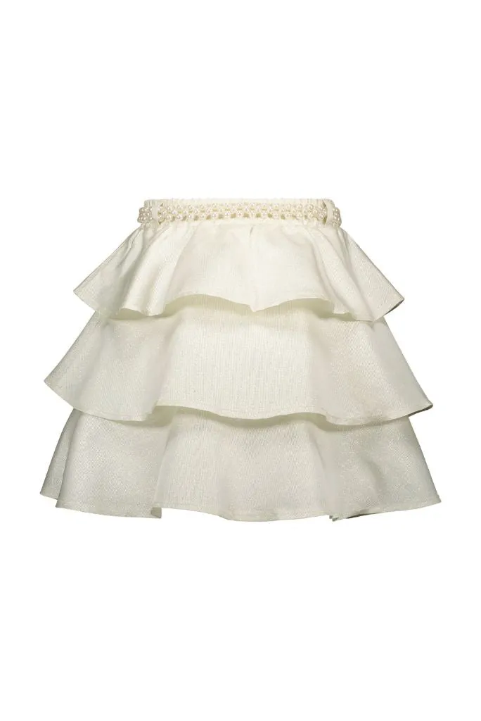 TWAIN Glitter Skirt with Pearl Belt