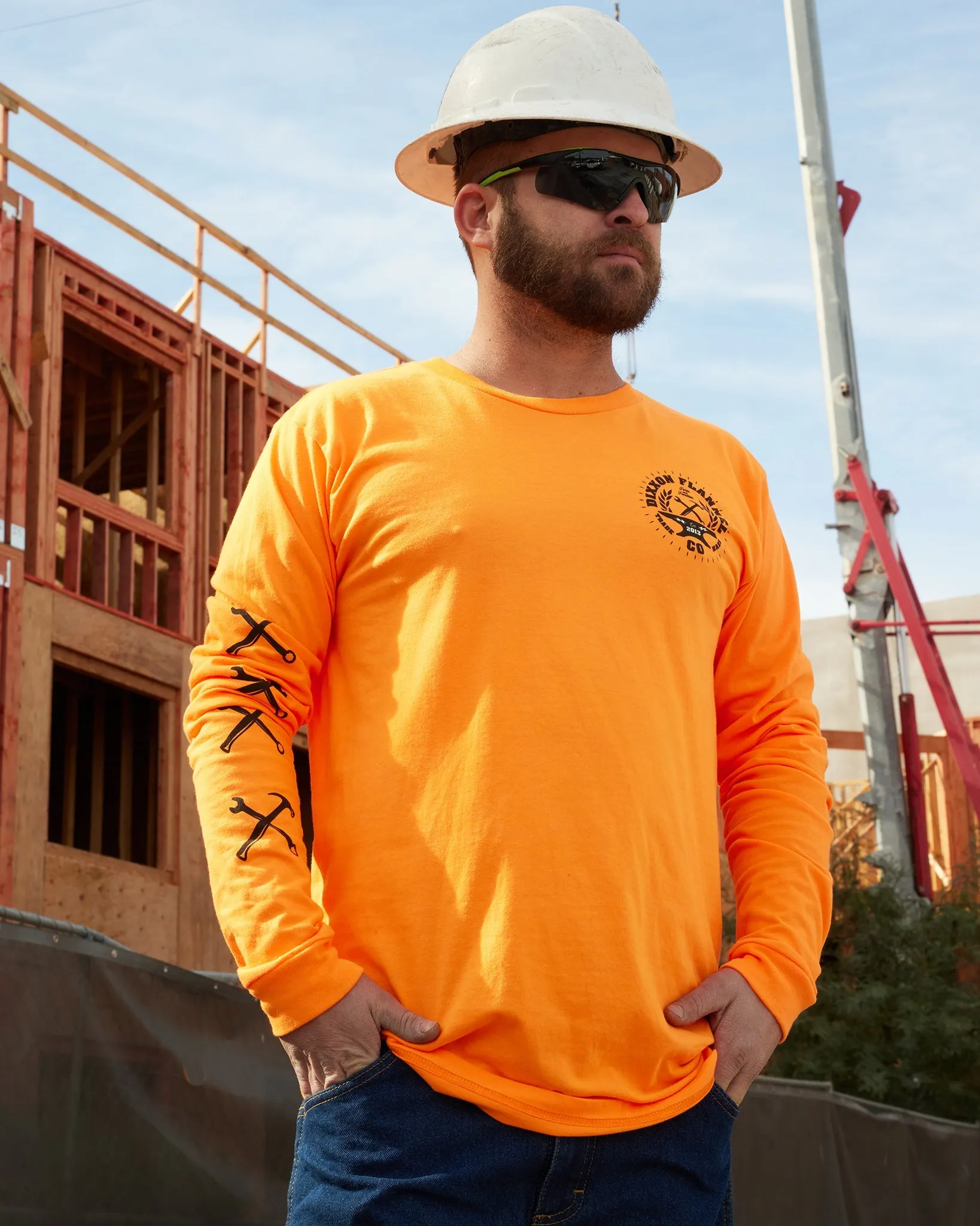 Unite Hi Vis Long Sleeve T-Shirt - Orange