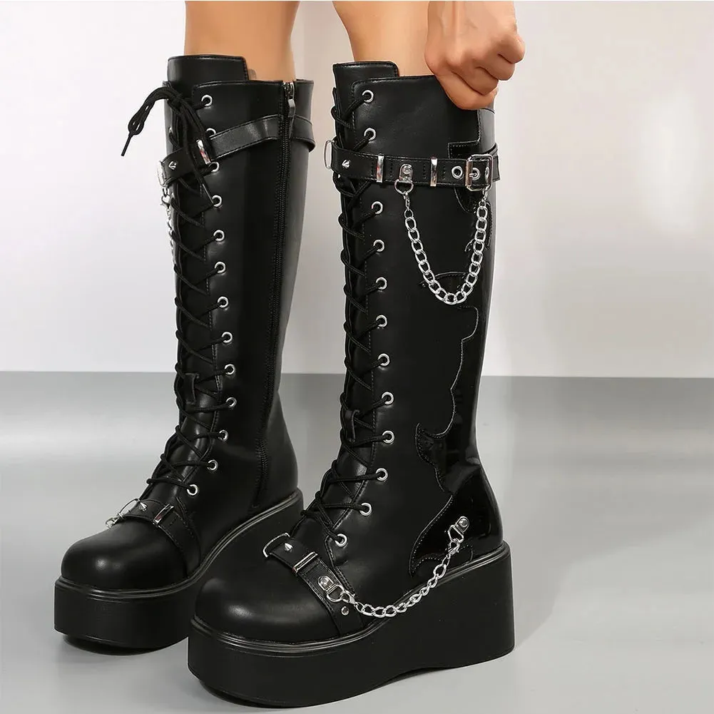 Up In Flames Platform Boots