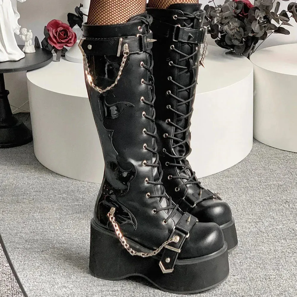 Up In Flames Platform Boots