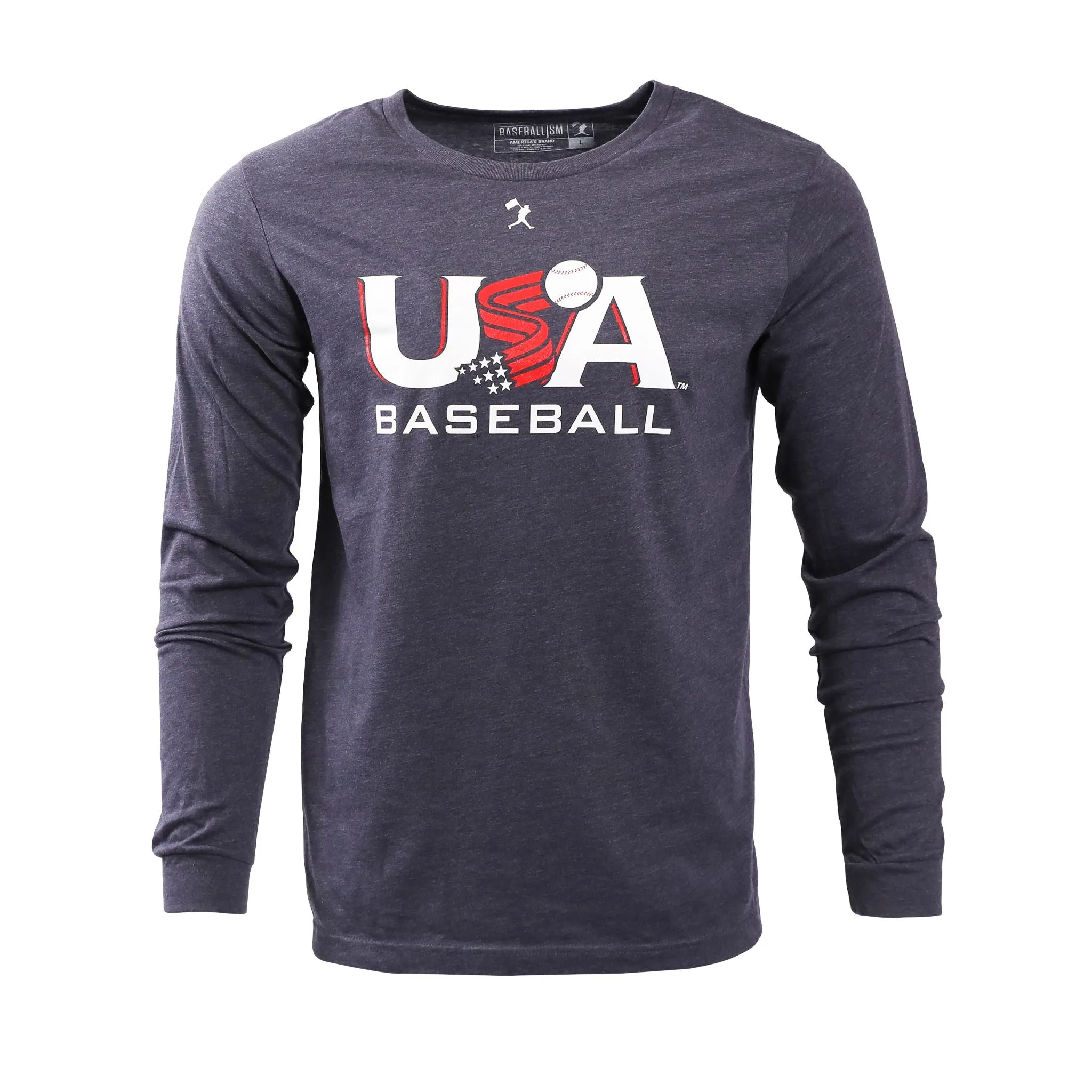 USA x Baseballism Long Sleeve Navy Traditional Tee