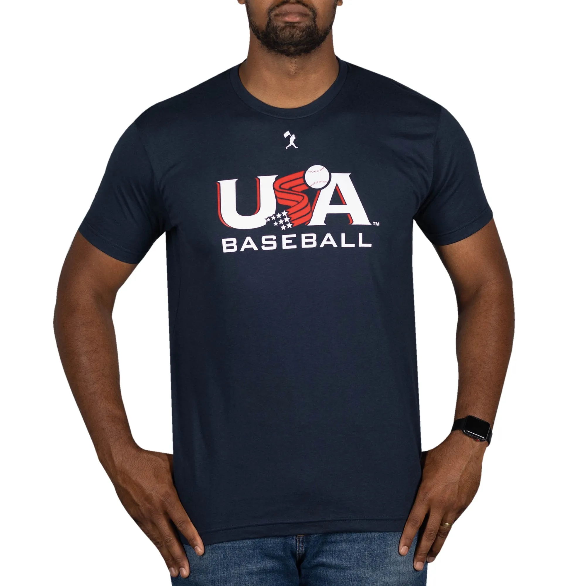 USA x Baseballism Navy Traditional Tee