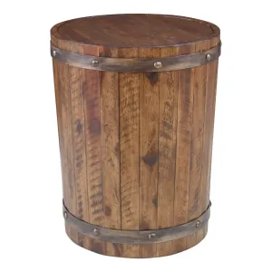 Uttermost Ceylon Wine Barrel Side Table