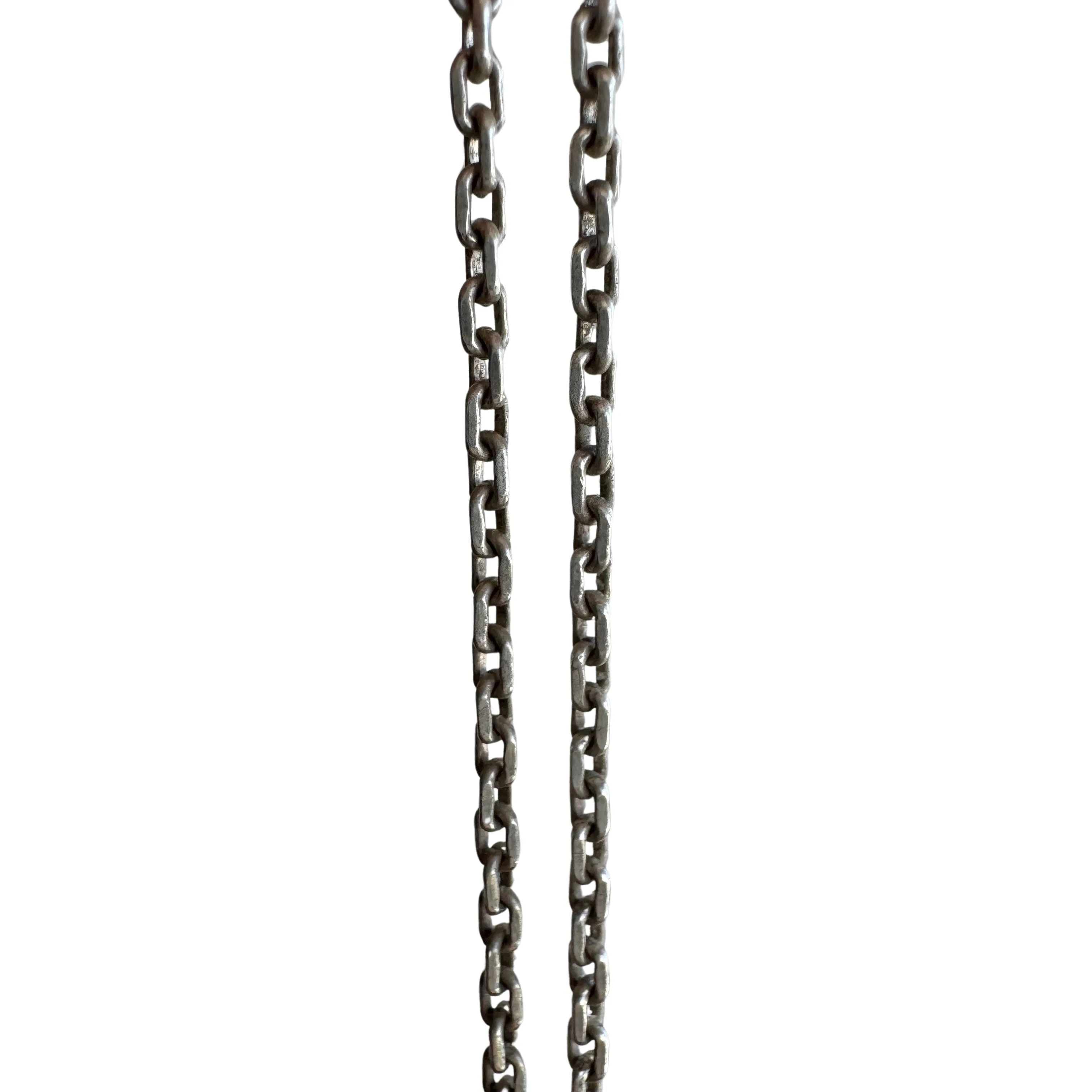 V I N T A G E // dainty biker / sterling silver dainty sturdy biker link chain / 15 3/8", 3g