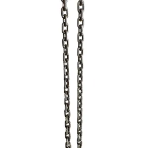 V I N T A G E // dainty biker / sterling silver dainty sturdy biker link chain / 15 3/8", 3g