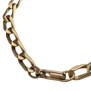 V I N T A G E // loveliest links / 14k yellow gold paperclip curb link bracelet / 8.5", 15.5g