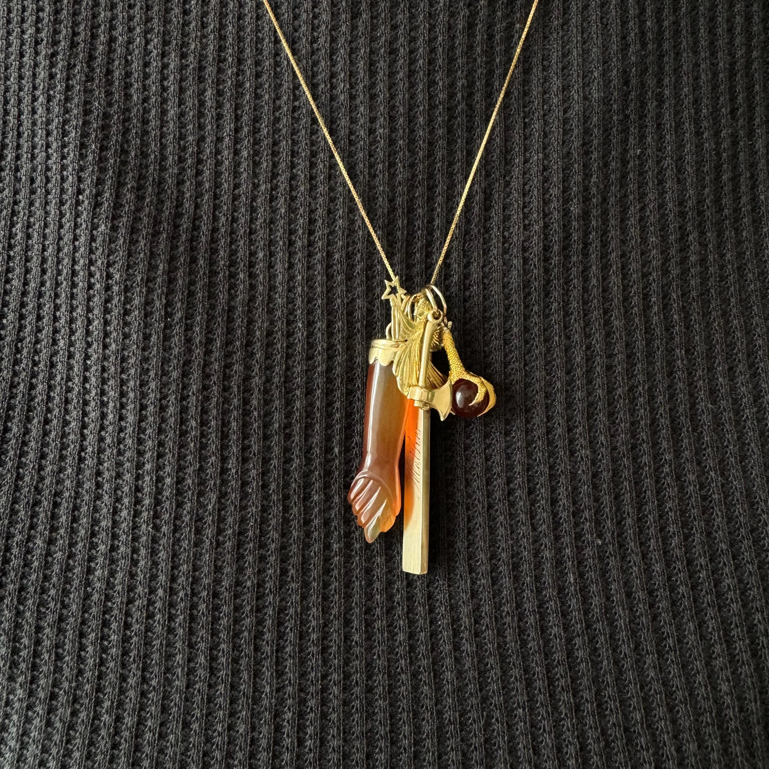 V I N T A G E // tiniest axe / 10k yellow gold small axe / a pendant or charm