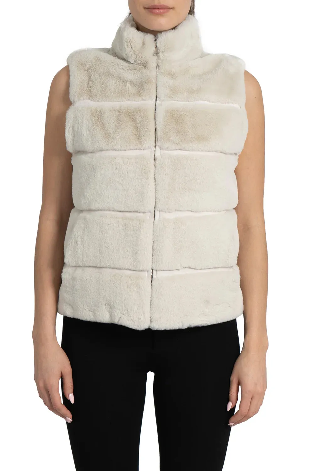 Vince Faux Fur Vest - Ivory