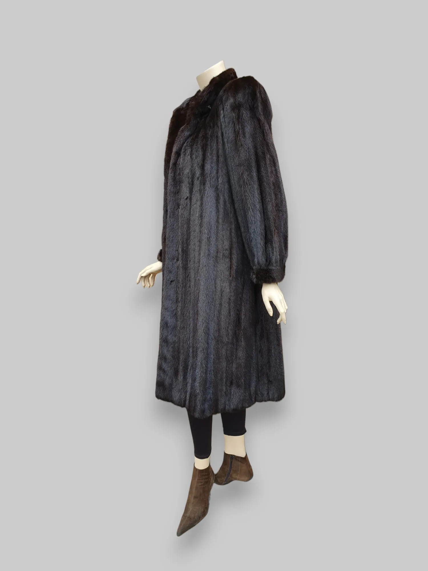 Vintage Blackglama Dark Mink Coat -Medium