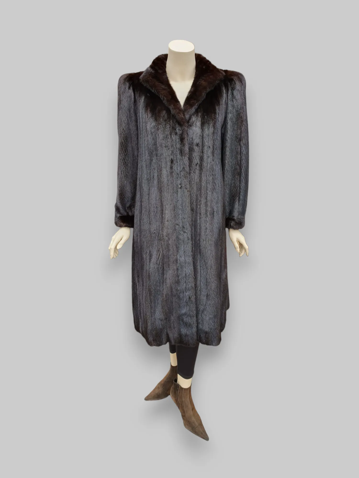 Vintage Blackglama Dark Mink Coat -Medium