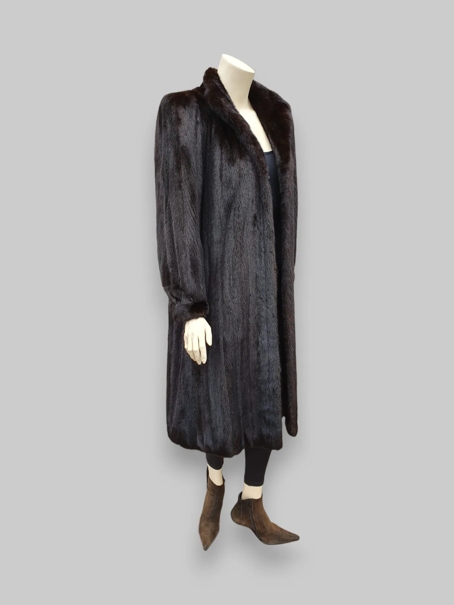 Vintage Blackglama Dark Mink Coat -Medium