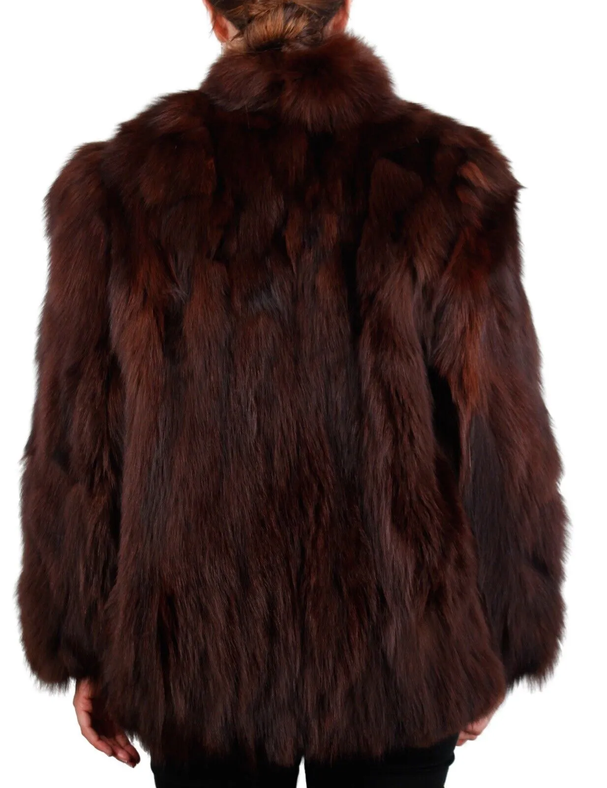 Vintage Brown Dyed Fox Fur Jacket -S/M