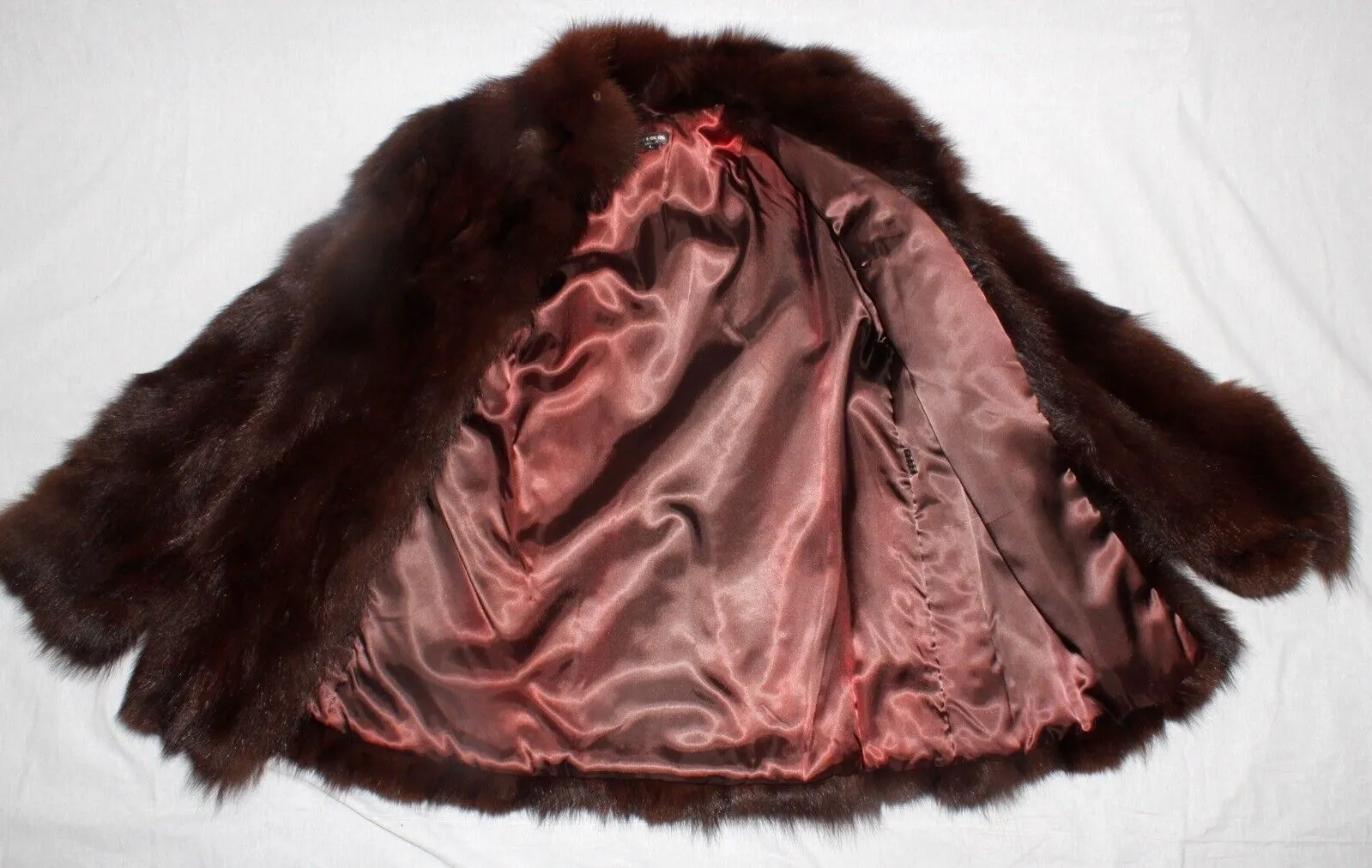 Vintage Brown Dyed Fox Fur Jacket -S/M