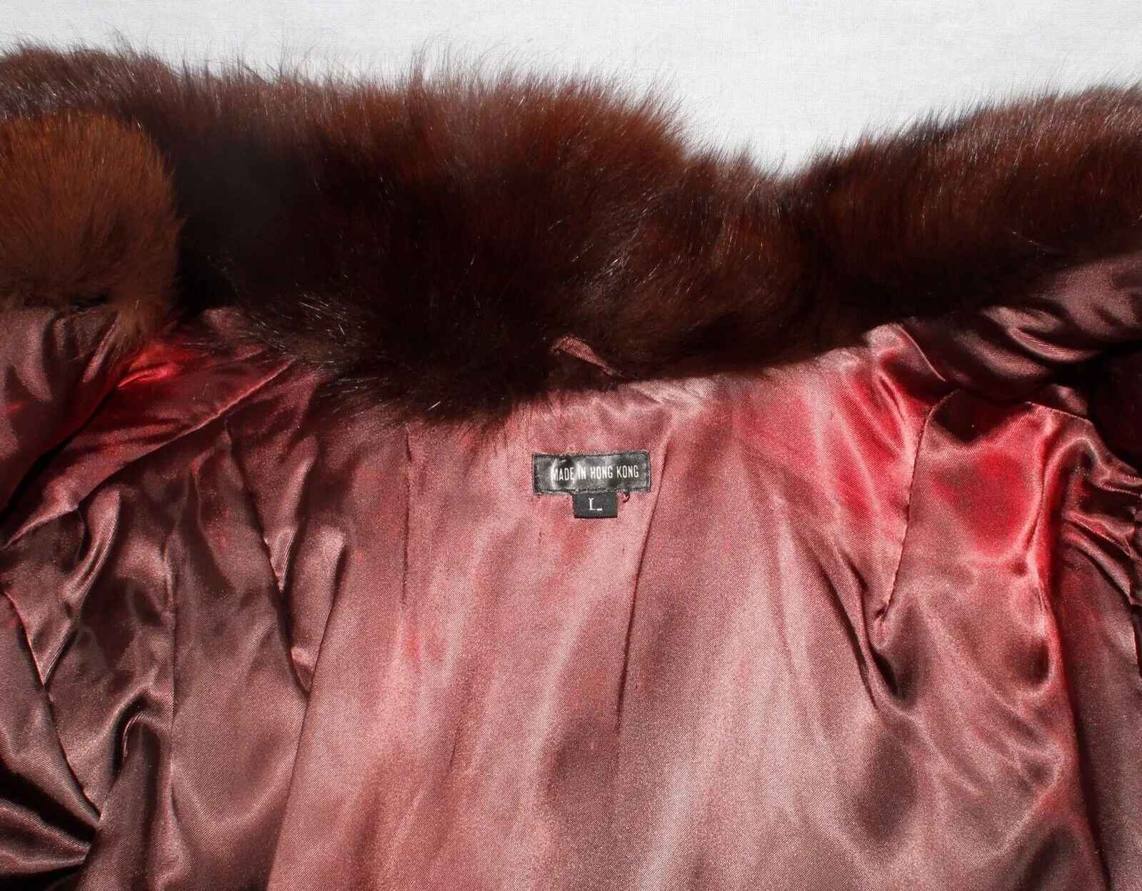 Vintage Brown Dyed Fox Fur Jacket -S/M