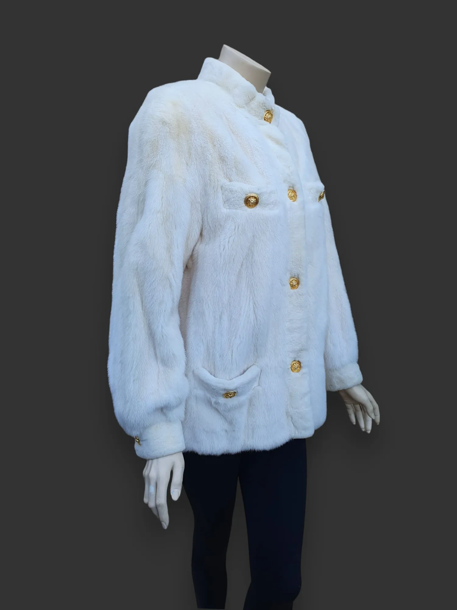 Vintage Glacial Mink & Sheared Mink Trim Jacket -Medium