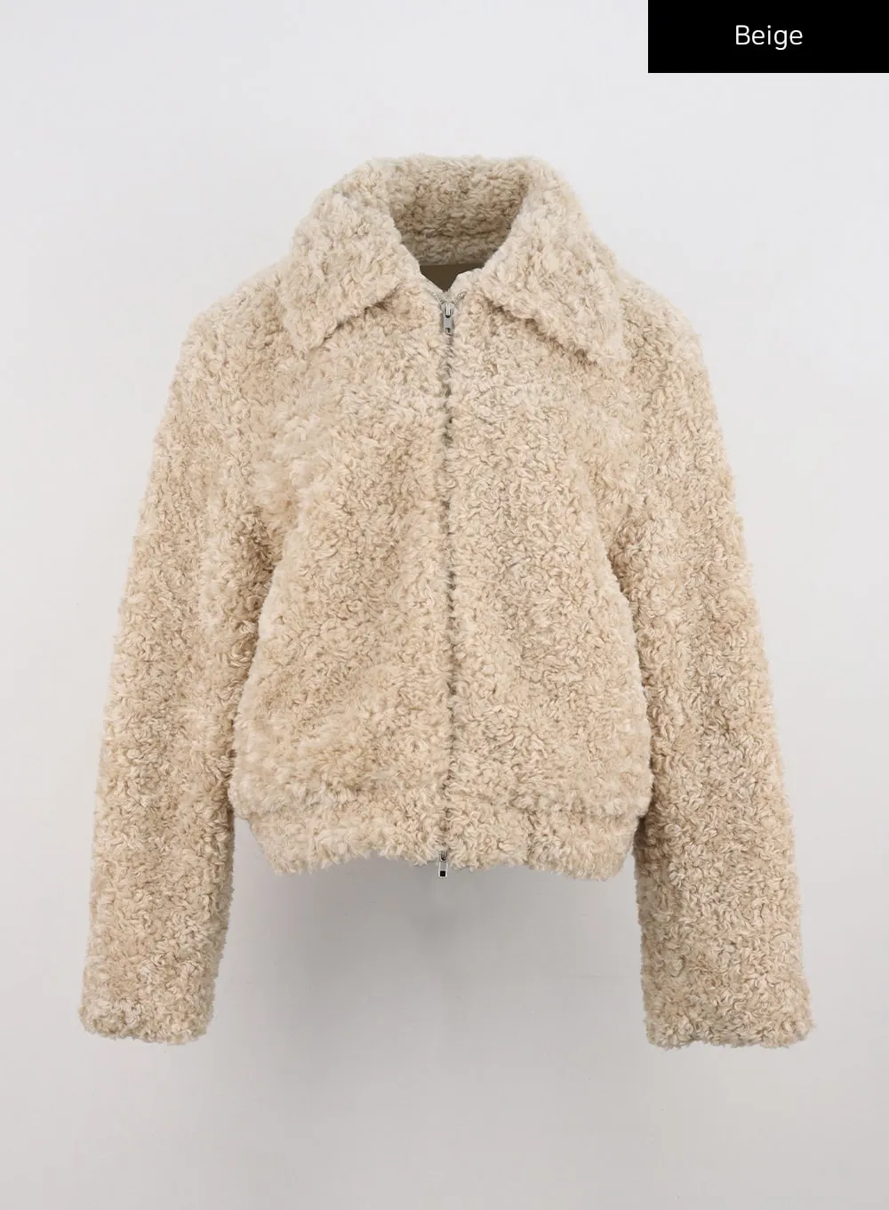 Wide Collar Faux Fur Jacket CN315