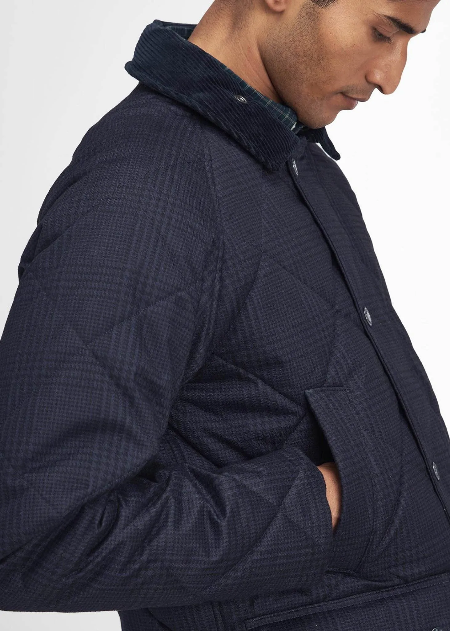 Winter bedale quilted jacket - dark navy