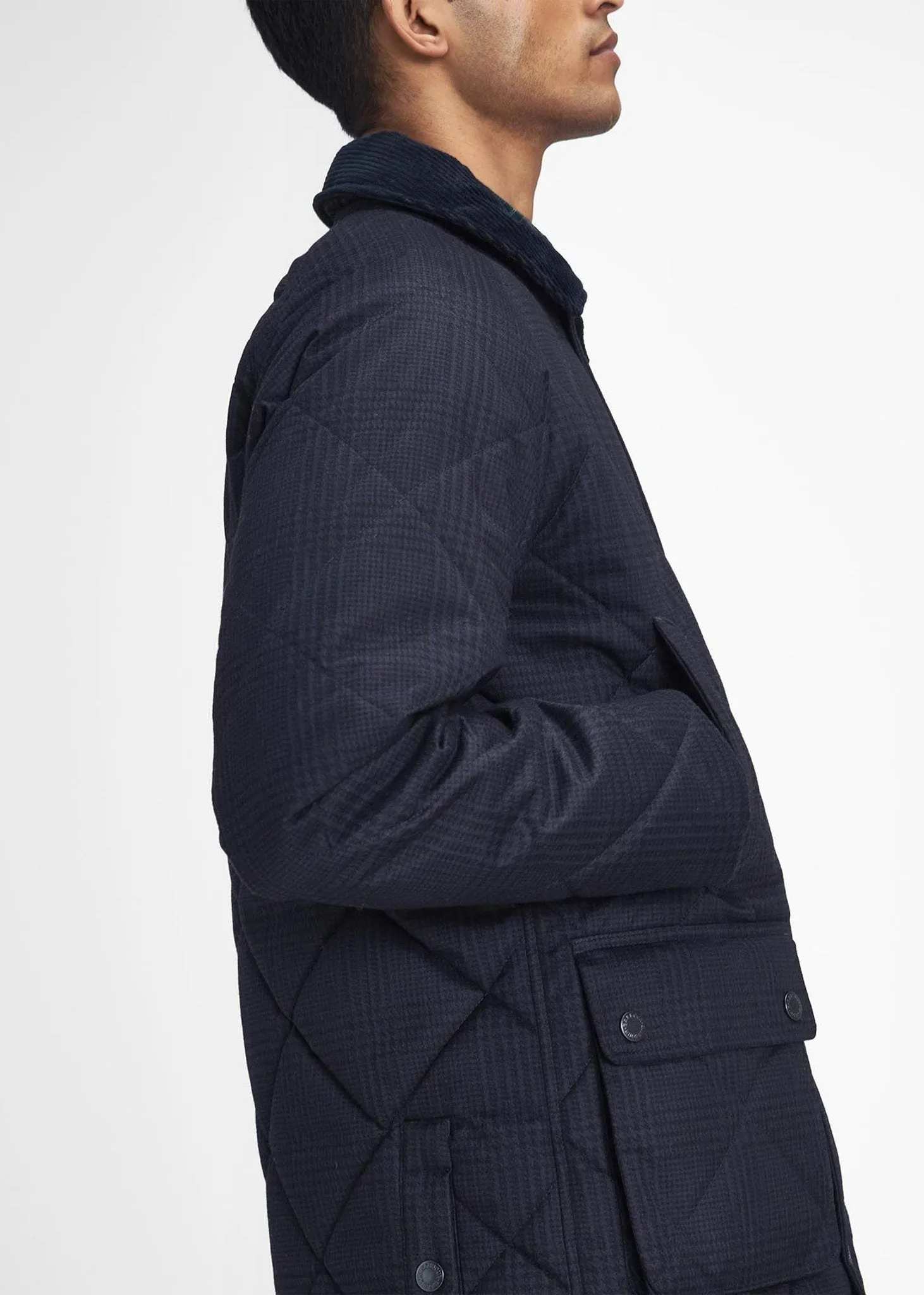 Winter bedale quilted jacket - dark navy