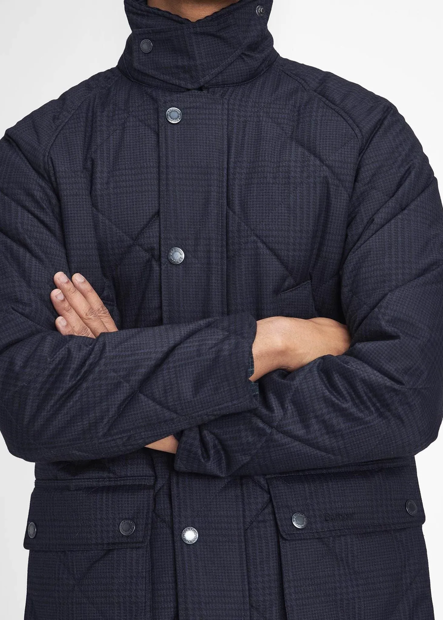 Winter bedale quilted jacket - dark navy