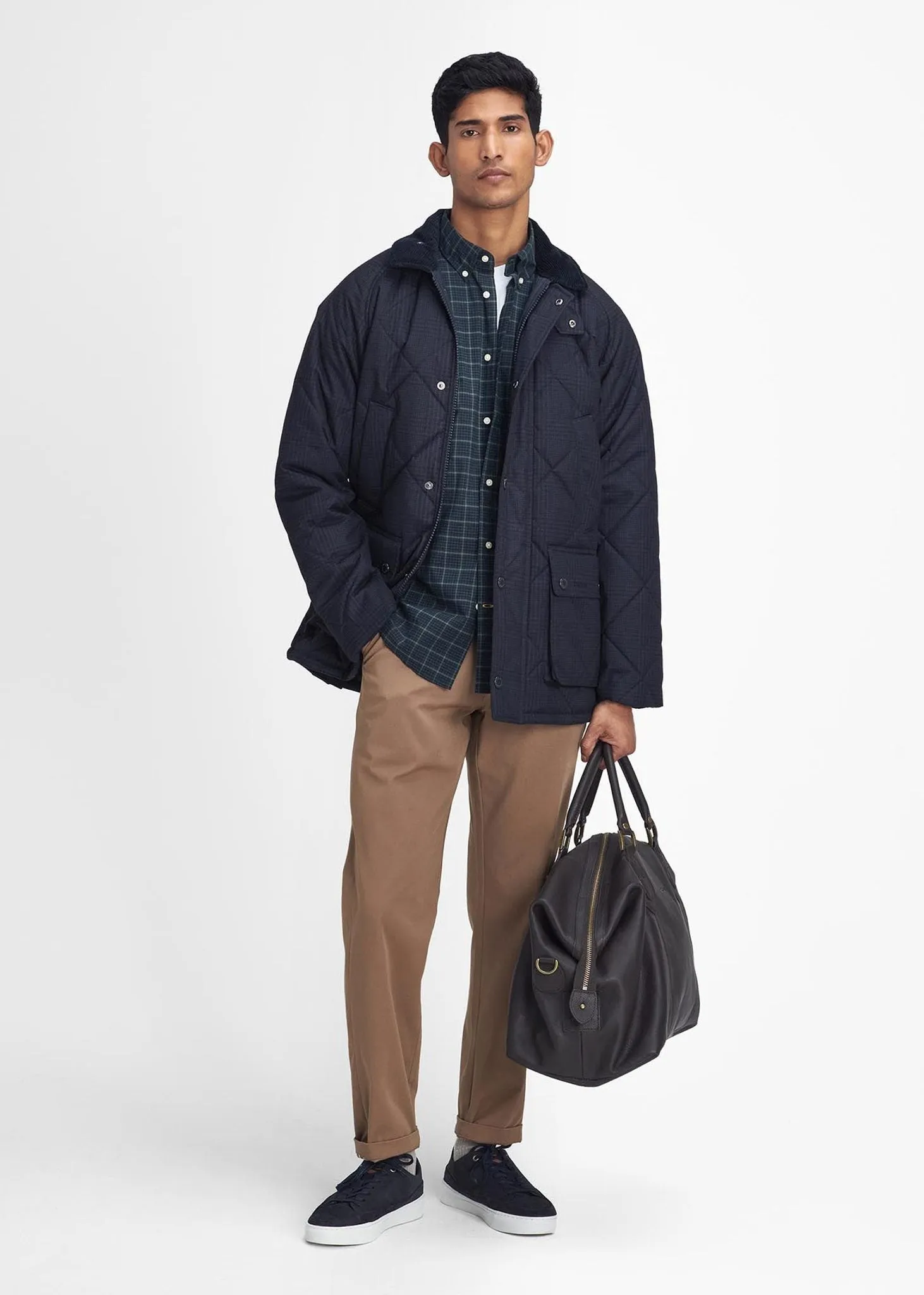 Winter bedale quilted jacket - dark navy