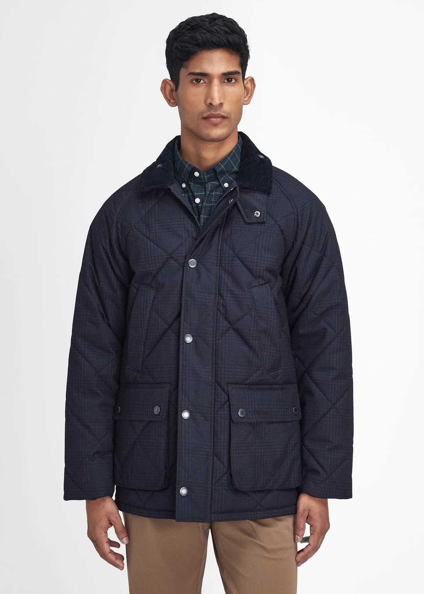 Winter bedale quilted jacket - dark navy