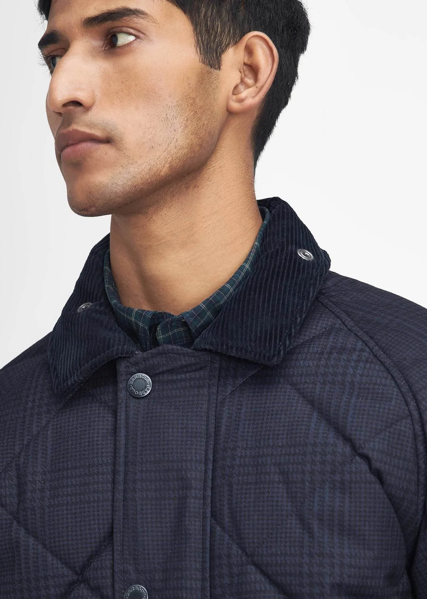 Winter bedale quilted jacket - dark navy