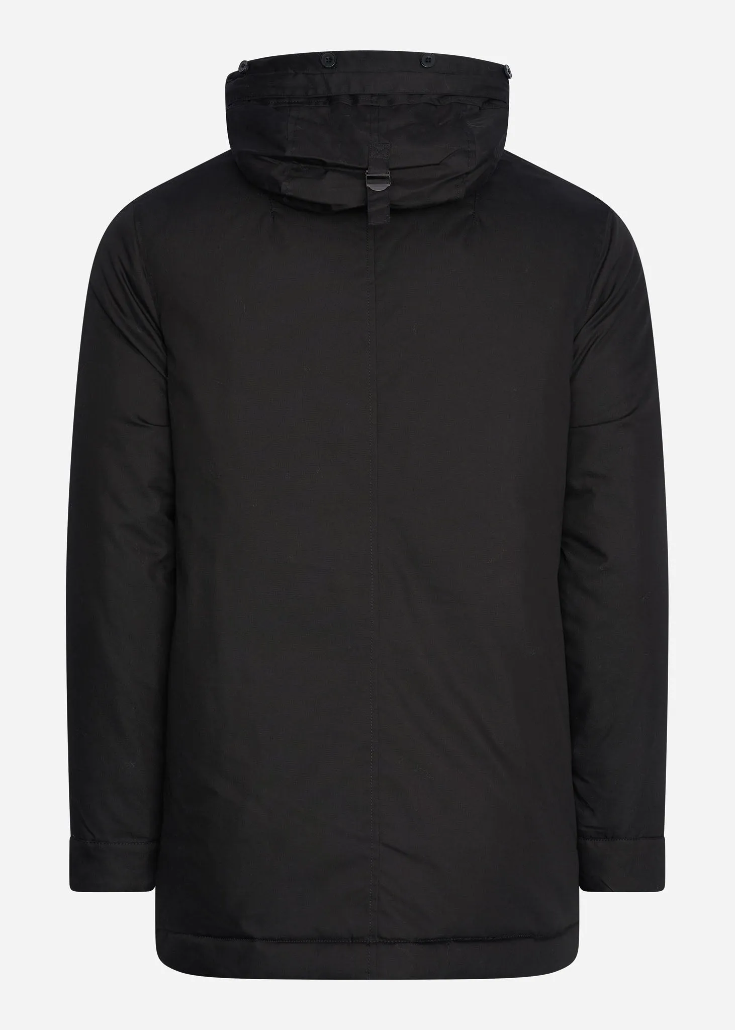 Winter weight micro fleece lined parka - jet black