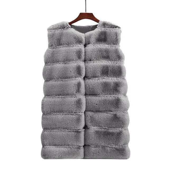 Women Faux Fur Puffy Vest