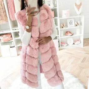 Women Faux Fur Puffy Vest