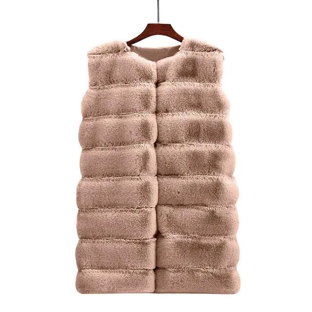 Women Faux Fur Puffy Vest