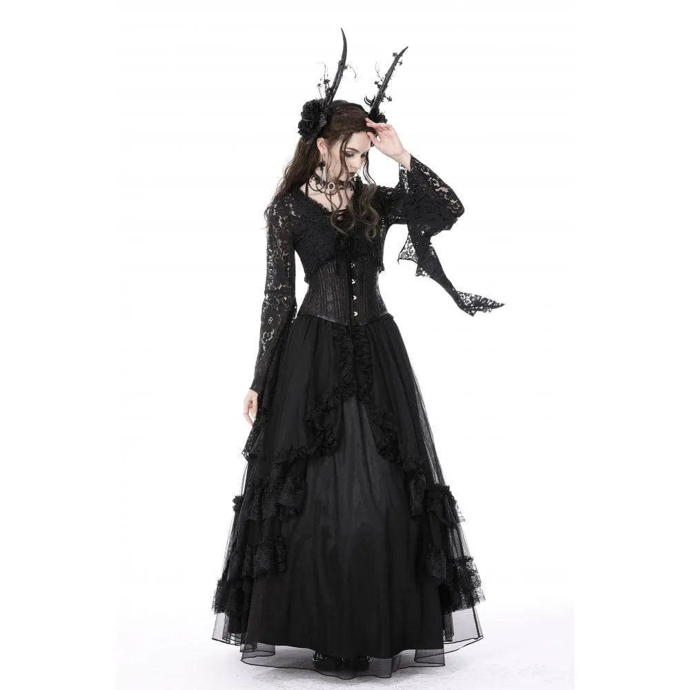 Women's Gothic Ruffled Layered Skirt