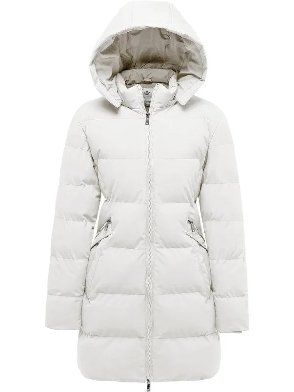 Women's Warm Thicken Parka Coat Winter Puffer Jacket with Removable Hood